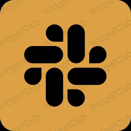 Естетски наранџаста Slack иконе апликација