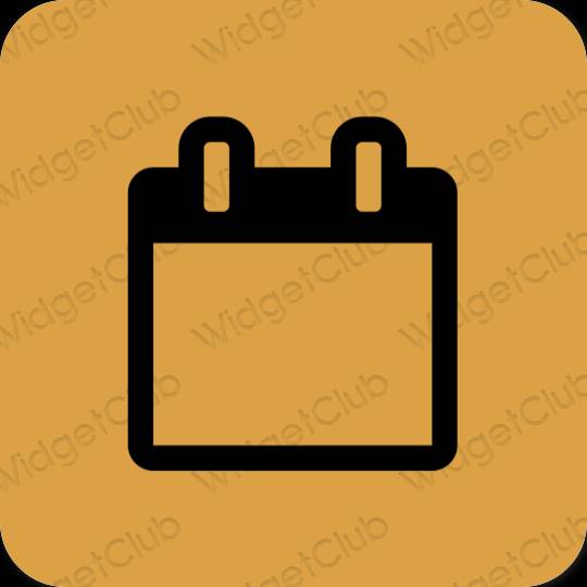 Estetico arancia Calendar icone dell'app