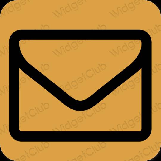 Esthétique brun Mail icônes d'application