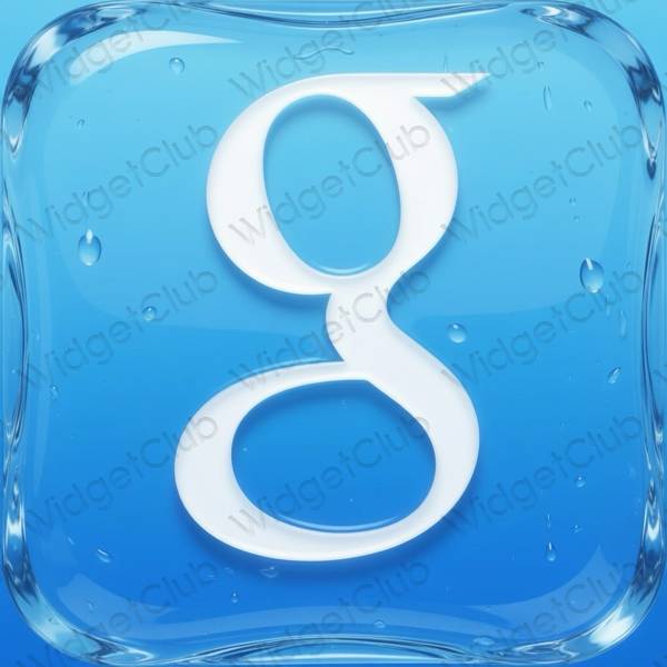 Ესთეტიური ლურჯი Google აპლიკაციის ხატები