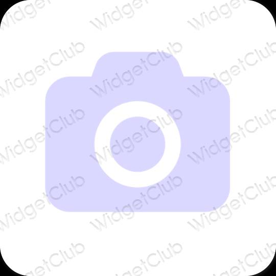 Æstetisk pastel blå Camera app ikoner