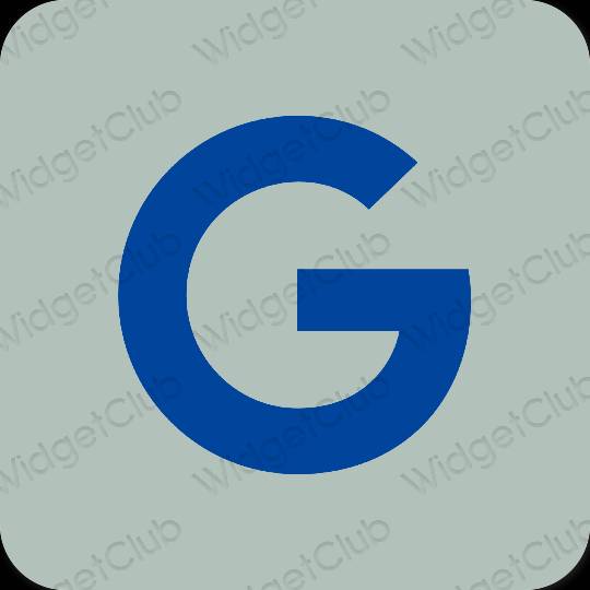 Esteetiline roheline Google rakenduste ikoonid