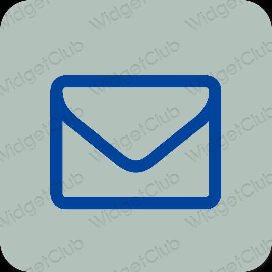 Estético verde Mail iconos de aplicaciones