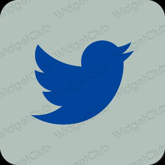 Ästhetisch grün Twitter App-Symbole