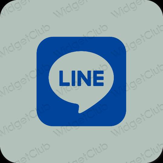 אֶסתֵטִי ירוק LINE סמלי אפליקציה