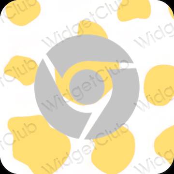 Estetico arancia Chrome icone dell'app
