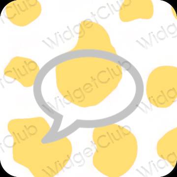 Estetsko oranžna Messages ikone aplikacij