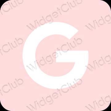 Estetico rosa pastello Google icone dell'app