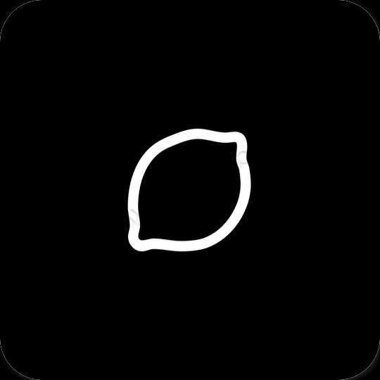 Aesthetic black Simeji app icons
