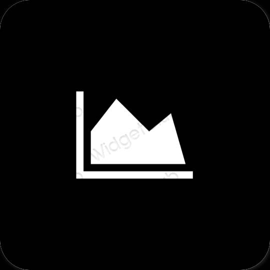 Estético Preto CapCut ícones de aplicativos