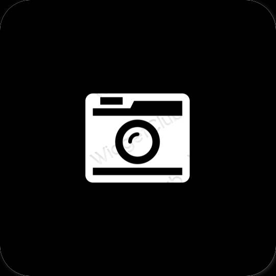 Естетичний чорний Camera значки програм