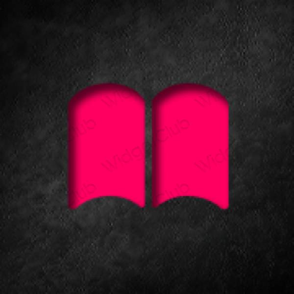 Estetický nachový Books ikony aplikací