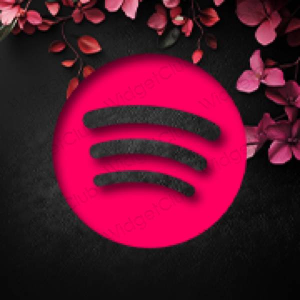សោភ័ណ ពណ៌ផ្កាឈូកអ៊ីយូតា Spotify រូបតំណាងកម្មវិធី