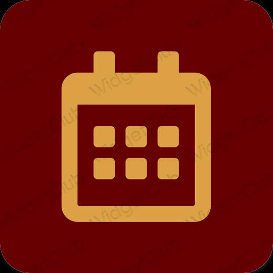 Estetisk brun Calendar app ikoner