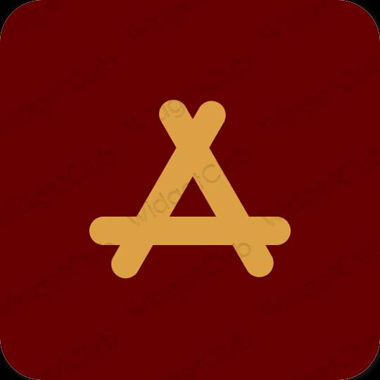 Esztétika barna AppStore alkalmazás ikonok