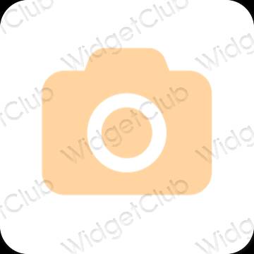Aesthetic orange Camera app icons