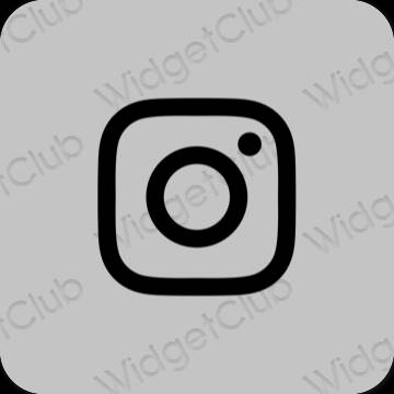 אֶסתֵטִי אפור Instagram סמלי אפליקציה