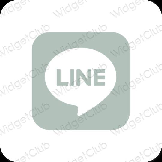 Estetski zelena LINE ikone aplikacija