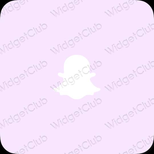 Aesthetic purple snapchat app icons