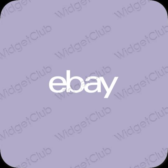 Aesthetic purple eBay app icons