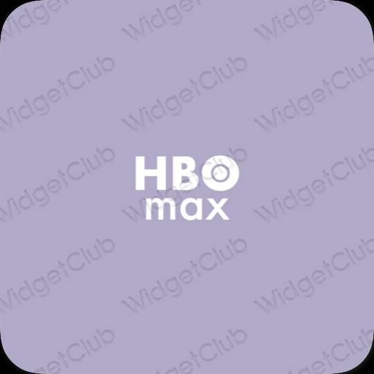 เกี่ยวกับความงาม สีฟ้าพาสเทล HBO MAX ไอคอนแอพ