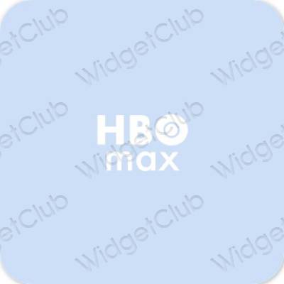 Ესთეტიური პასტელი ლურჯი HBO MAX აპლიკაციის ხატები