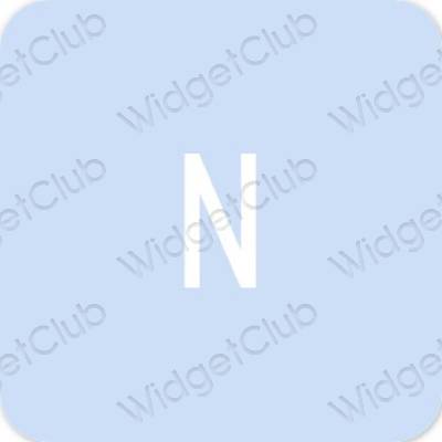 Estetico blu pastello Netflix icone dell'app