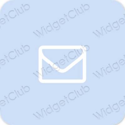 Stijlvol pastelblauw Mail app-pictogrammen