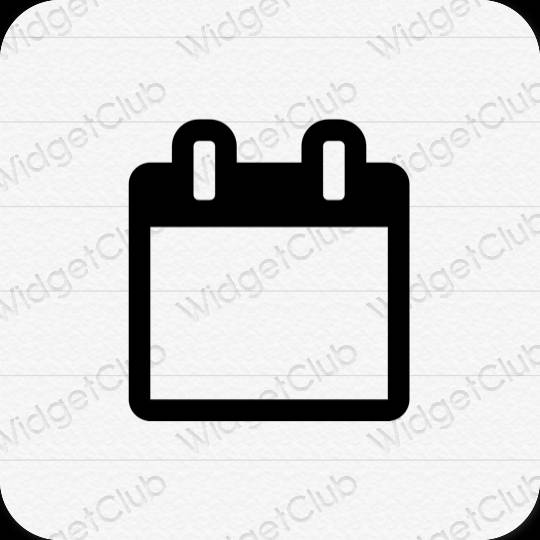 Æstetisk grå Calendar app ikoner