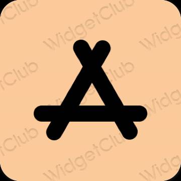 Estetické oranžová AppStore ikony aplikácií