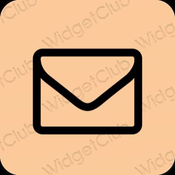 Естетичен оранжево Mail икони на приложения