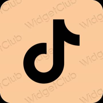 Æstetisk orange TikTok app ikoner
