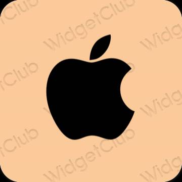 Αισθητικός πορτοκάλι Apple Store εικονίδια εφαρμογών
