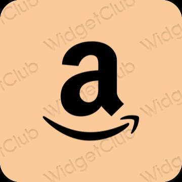 جمالي البرتقالي Amazon أيقونات التطبيق