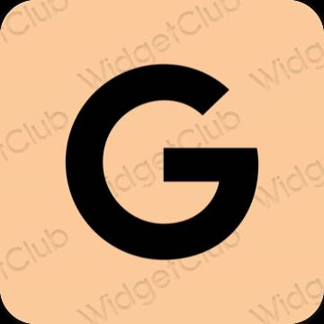 Esthétique orange Google icônes d'application