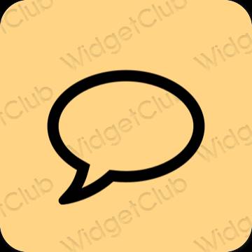 Estetski smeđa Messages ikone aplikacija