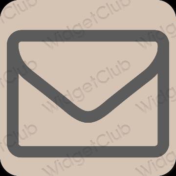 Estetic bej Mail pictogramele aplicației