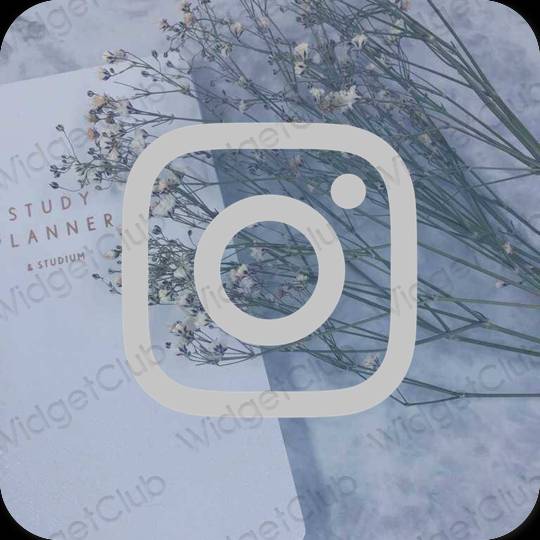 Estetico grigio Instagram icone dell'app