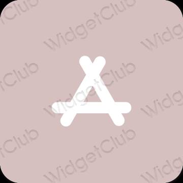 Estetic roz pastel AppStore pictogramele aplicației