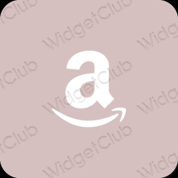 Estetinis pastelinė rožinė Amazon programėlių piktogramos