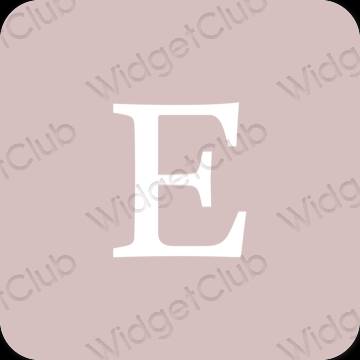 Estetik merah jambu Etsy ikon aplikasi