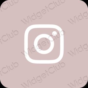 Esztétika pasztell rózsaszín Instagram alkalmazás ikonok