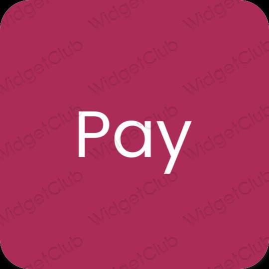Естетичний фіолетовий PayPay значки програм