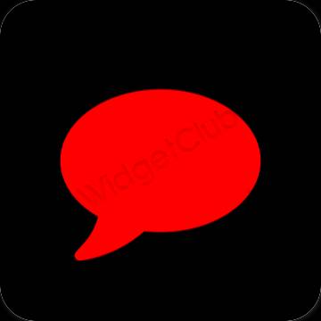 Esteetiline punane Messages rakenduste ikoonid