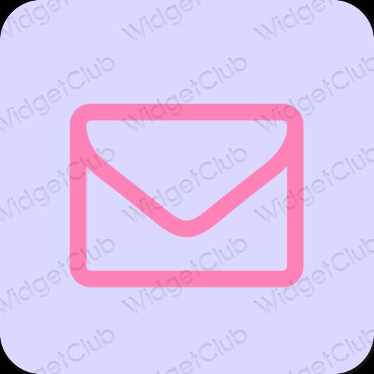 Estetisk pastellblå Mail app ikoner