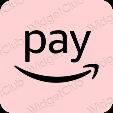 Esthétique rose PayPay icônes d'application