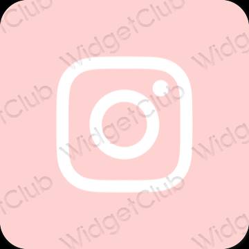 Estetinis rožinis Instagram programėlių piktogramos