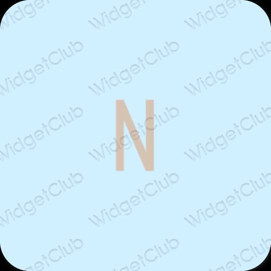 Estetico blu pastello Netflix icone dell'app