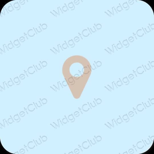 Estetické Fialová Map ikony aplikácií
