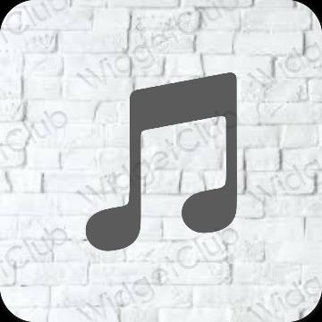 미적인 회색 Apple Music 앱 아이콘